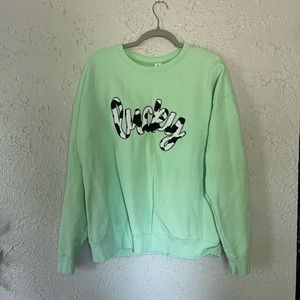 Lucky mint green crew neck